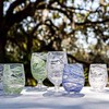 Juliska Puro Marbled Glasses (Blue, Stemless Wine Glass)