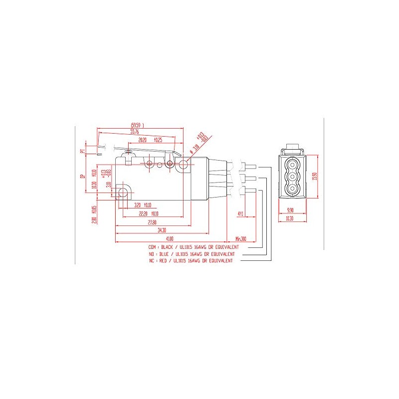 CLDIY Waterproof Micro Switch with Long Handle with Cable 10A