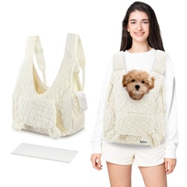 JourCraf Pet Carrier Backpack, Adjustable Pet Front Cat Dog Carrier Backpack Travel Bag for Small Medium Dogs Cats and Rabbits, Safety Strap with Removable Bottom Plate for Camping Hiking Traveling