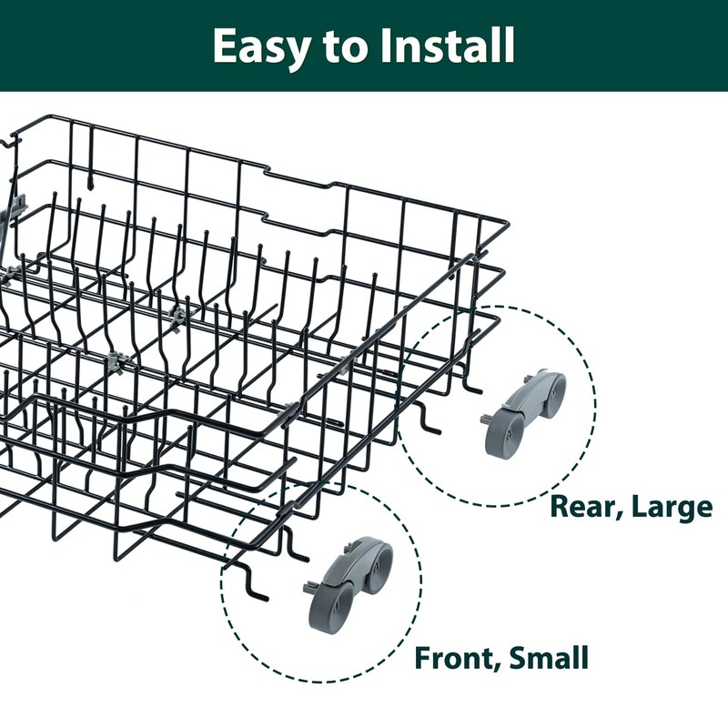WD35X21041 Dishwasher Lower Rack Wheels Replacement Parts for GE Dishwasher