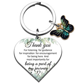 FAFQBING Christmas Thank You Gifts For Friends Women Appreciation Gifts for Teacher Mentor Boss Friend Encouragement Keychain for Daughter Son from Mom Dad Birthday Christmas Gift Ideas