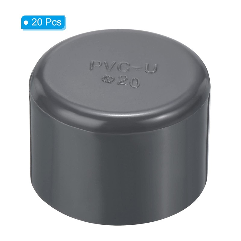 PATIKIL 20mm UPVC Pipe End Cap Fitting, 20 Pack Furniture