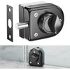 Ranbo Frameless Glass Door Floor Lock, Clamp-On No-Drill, 304 Stainless