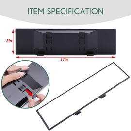 TRANSWARPS Rear View Mirror, Universal Interior Clip-on Wide Angle Mirror,Flat HD Rearview Mirror, Anti Glare, Clear Tint, Accessories for Car SUV Trucks Vehicles (11"*3")