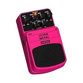 Behringer Ultra Metal Distortion Effects Guitar Pedal, Pink, UM300