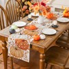 Fall Table Runner, Orange Pumpkin Eucalyptus Runner Seasonal Autumn Home