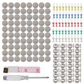 80 Piece Roof Liner Repair Set, Car Roof Liner Repair Rivets, Car Roof Liner Fabric Repair Rivets, with Pins Screwdriver Tape Measure for All Types of Vehicles