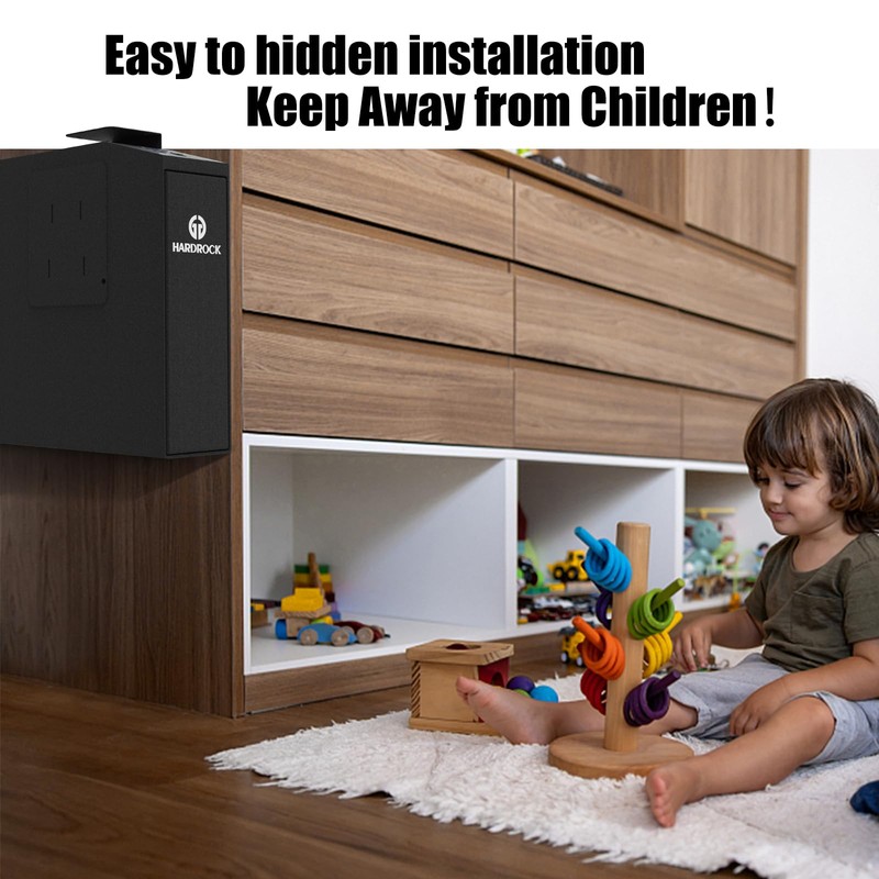 HARDROCK Biometric Slider Gun Safe for Handgun,Hidden Fingerprint Gun Safe