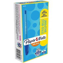 Paper Mate InkJoy 100ST Ballpoint Pens, Medium Point, Blue, Box of 12 (1951256) - 1