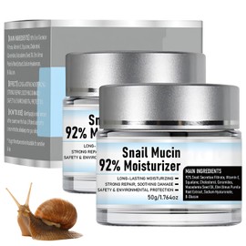 snail mucin 92% moisturizer daily face gel cream, baba de caracol facial, crema reparadora con mucina de caracol al 92% para todo tipo de pieles, paquete de 2