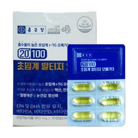 Chong Kun Dang 20100 Supercritical Altige Omega 3 883mg x 30 capsules 1 box HI / 종근당 20100 초임계 알티지 오메가3 883mg x 30캡슐 1박스 HI