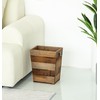 Small Wood Trash Can, Farmhouse Rectangular Garbage Can Waste Basket,