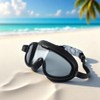 Anti-fog UV400 Wide Swim Goggles for Pool, Beach, and Sea (Black)
