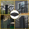 VIVIDA Aluminum Fence Post Caps 2" x 2", Black Metal