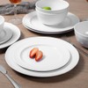 DoDoware Melamime Dinnerware Sets,White Dish Set for 4, 12 Pieces