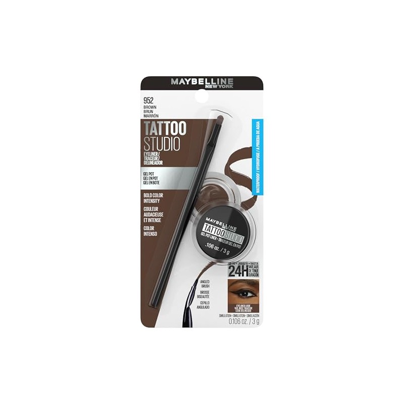 Maybelline Delineador Eye Studio Drama, color Café
