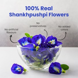 BLUE TEA - Shankhpushpi Flower Tea - 10 Tea Bags - Plant Based | Herbal Tea || CHRISTMAS GIFTS || Caffeine Free - Vegan - Non-GMO | Zipper Pack