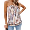 Strapless Tops for Summer Women Bandeau Tank Casual Blouse Tunic