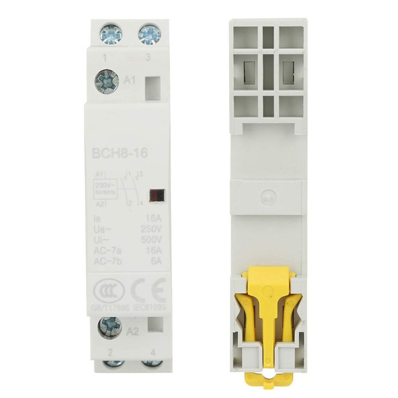 2P 16A 220V/230V 2NO 50/60HZ DIN Rail Household AC Contactor,