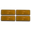 X AUTOHAUX 4 Pcs 87x32mm Orange Plastic Universal Rectangular Reflective