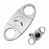 Silver Stainless Steel Cigar Cutter Cigar Cutter Double Blade Scissors