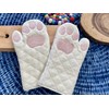 Cricket & Junebug Oven Mitts Cat Paws - White and