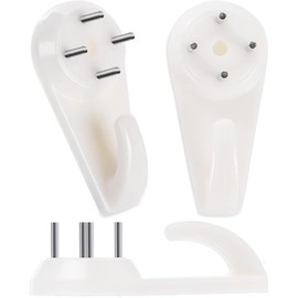 Picture Hangers(60 PACK),  Concrete/Stucco/Hard Wall Hooks for Hanging Picture, Tapestry, Clocks and More-Heavy Duty&No  or Drilling - Color: 60