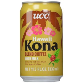 UCC Hawaii Kona Blend Coffee with Milk, 11.3- Fl. Oz Cans (Pack of 24)