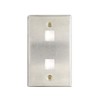 Networx Keystone Wall Plates (2 PORT, STAINLESS STEEL)