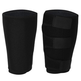 POWRX Weightlifting Shin Pads Shin Set - Ideal for Football, Football, Kickboxing, Muay Thai - Adjustable, Lightweight Neoprene Calf Compression with Strong Protective Materials - 27 x 13 x 5 cm,