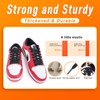 VSUDO 100 cm Double Layer Flat Black Shoe Laces for