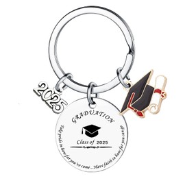 BESPMOSP Class of 2025 Gifts Graduation Keyring 2025 Graduation Gifts for Him Her Inspirational Gifts for Women Men Leaving School Gifts Graduation Present for High School College Students
