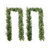 Glitzhome Set of 2 9ft Pre-Lit Greenery Christmas Garlands, Xmas