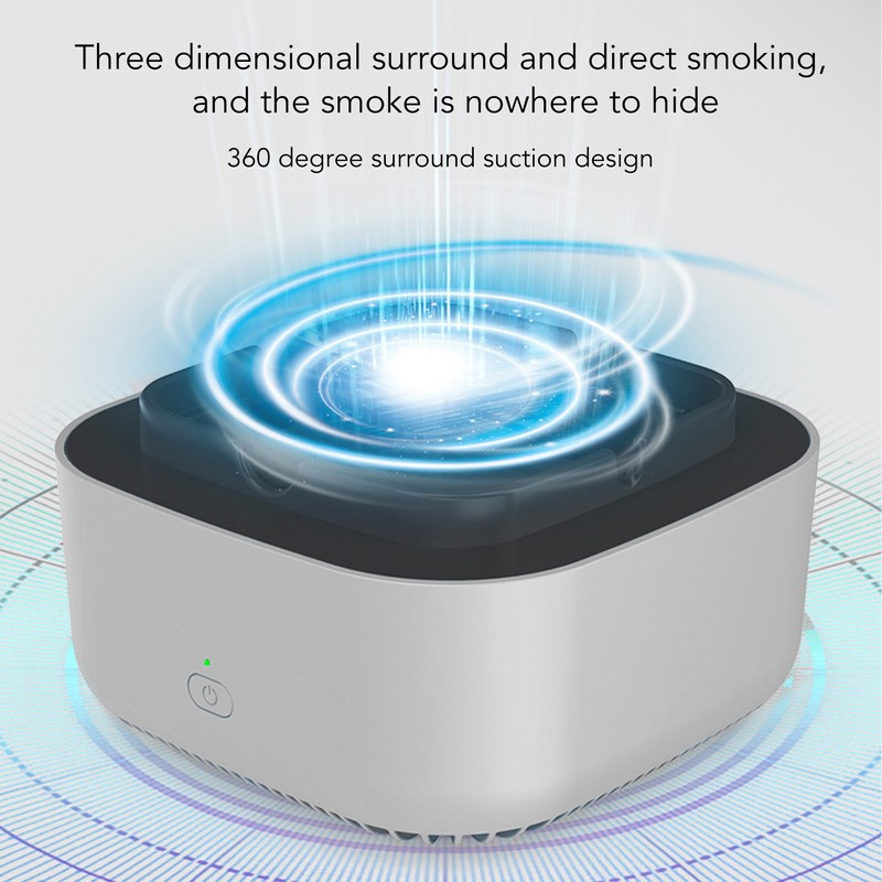 Smokeless Ashtray Multifunctional Anti Fly Dust 2 in 1 Negative