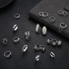 Subiceto 33Pcs Grunge Vintage Punk Necklace Jewelry Set Gothic Earrings