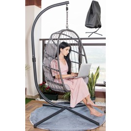 Mojia Assemble Accessories for Patio Wicker Hanging Egg Swing Chair Including Springs and Snap Hook Hardware to Install Basket on Stand, 700LBS Capacity Hammock Chair Hanging Kit Swing Spring