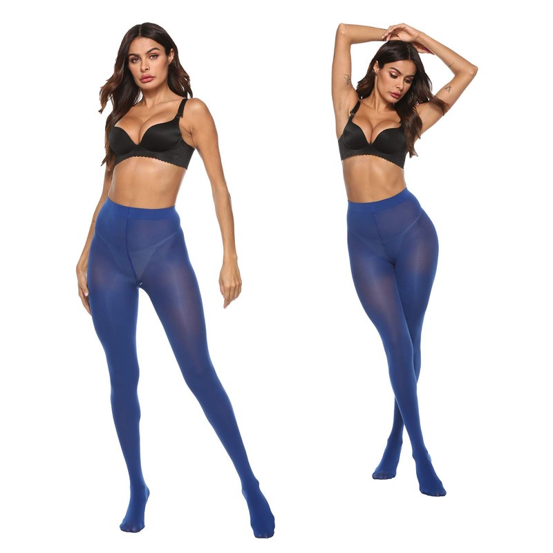 MANZI Womens 70D Coloured Tights Microfibre Soft Fashion Opaque Tights(Royal