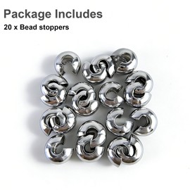 Oversized 10mm Ball Chain Stoppers for #10 Beaded Ball Chains (20 Pack)