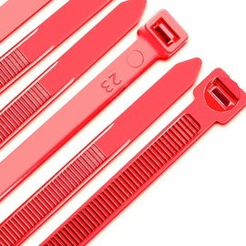 Cable Ties,300mm×7.6mm Heavy Duty with 70 kg Tensile Strength Large UV Resistant Strong Nylon Cable Zip Ties(100 Pieces),Red