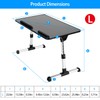 TeqHome Foldable Laptop Stand Height Angle Adjust Notebook Bed Desk