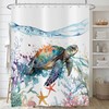 ASDCXZ Maritime Shower Curtain 180 x 180 cm, Watercolour Blue