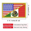 EmWoot 2PCS American Mexican Flag Patch Embroidered Morale Patch Military