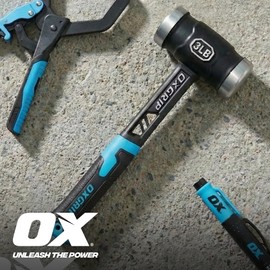 OX Pro Ultrastrike 3lb Sledge Hammer with Vibration Dampening Bridged Neck, Dual Face, Wood Splitter, Ergonomic Non Slip Grip, Single Piece Steel, Construction Tools.