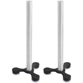 com-four® 2 x Standing Kitchen Roll Holder with Suction Cup Stand - Paper Roll Holder for the Kitchen - Stainless Steel Roll Holder - Kitchen Roll Holder No Drilling - 31 cm