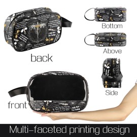 TOBGBE Fth Wing Series Merch Fantasy Book Lover Clear Makeup Bag Dragon Rider Portable Make Up Organizer Bags Bookish Gifts (Fth W Quote Clear MB)