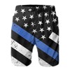SARA NELL Men's Swim Trunks Police Support Flag Thin Blue