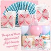 Jingmore 50 Sets Pink Bow Coffee Cups Bow Coquette Disposable