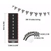 BEALIFE 3pieces Black And White Racing Flag Decorations For Events