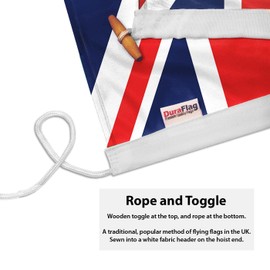 DuraFlag Union Jack Flag 5ft x 3ft Rope and Toggled 150 x 90 cm Premium Quality Flags