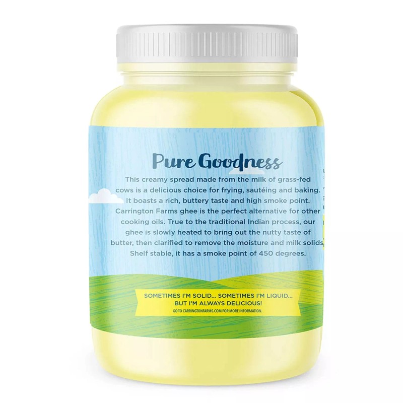 Carrington Farms Grass-FED Ghee 54oz. Expiry 9/2025